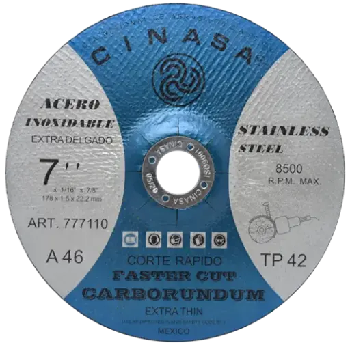 [777110] DISCO DE CORTE CAZUELA 7" ACERO INOXIDABLE