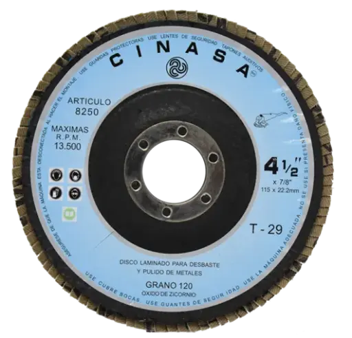 [8250] DISCO LAMINADO 4 1/2 GRANO 120