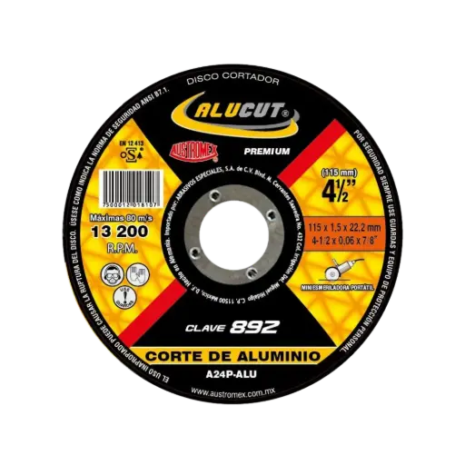 [7500012018107] DISC CORTE ALUM 4 1/2 X0.45X 7/8 CVE 892