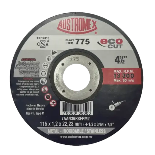 [QAX775] DISCO DE CORTE 115X1 23MM