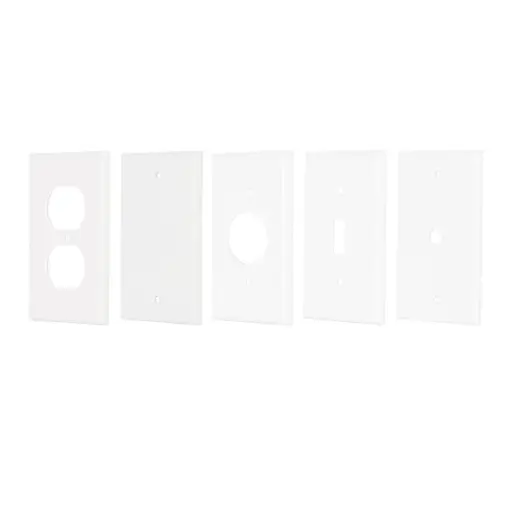 [47724] Placa de ABS ciega, Standard, blanco, Volteck 